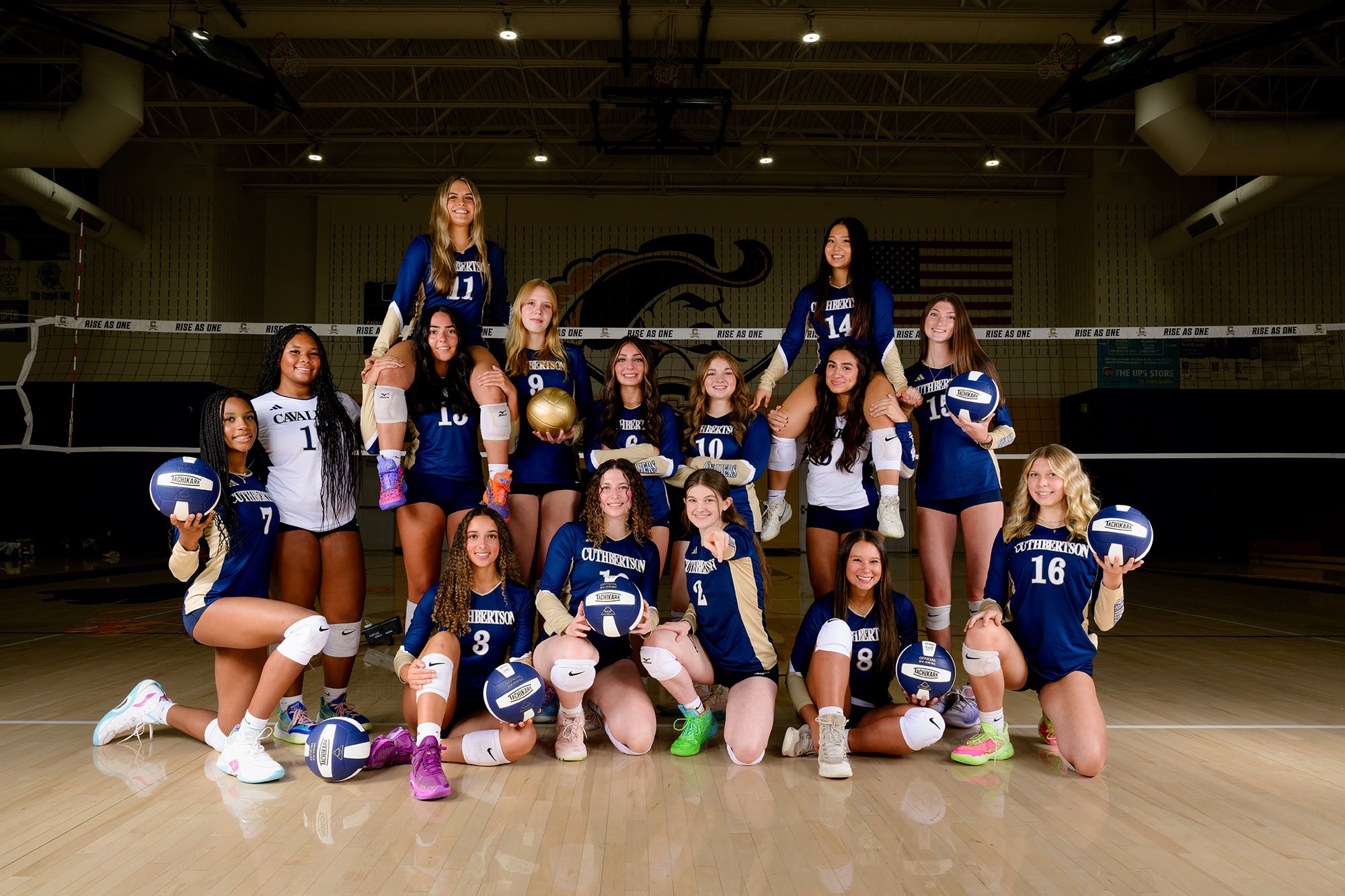 varsity team volleyball media day photo of full team