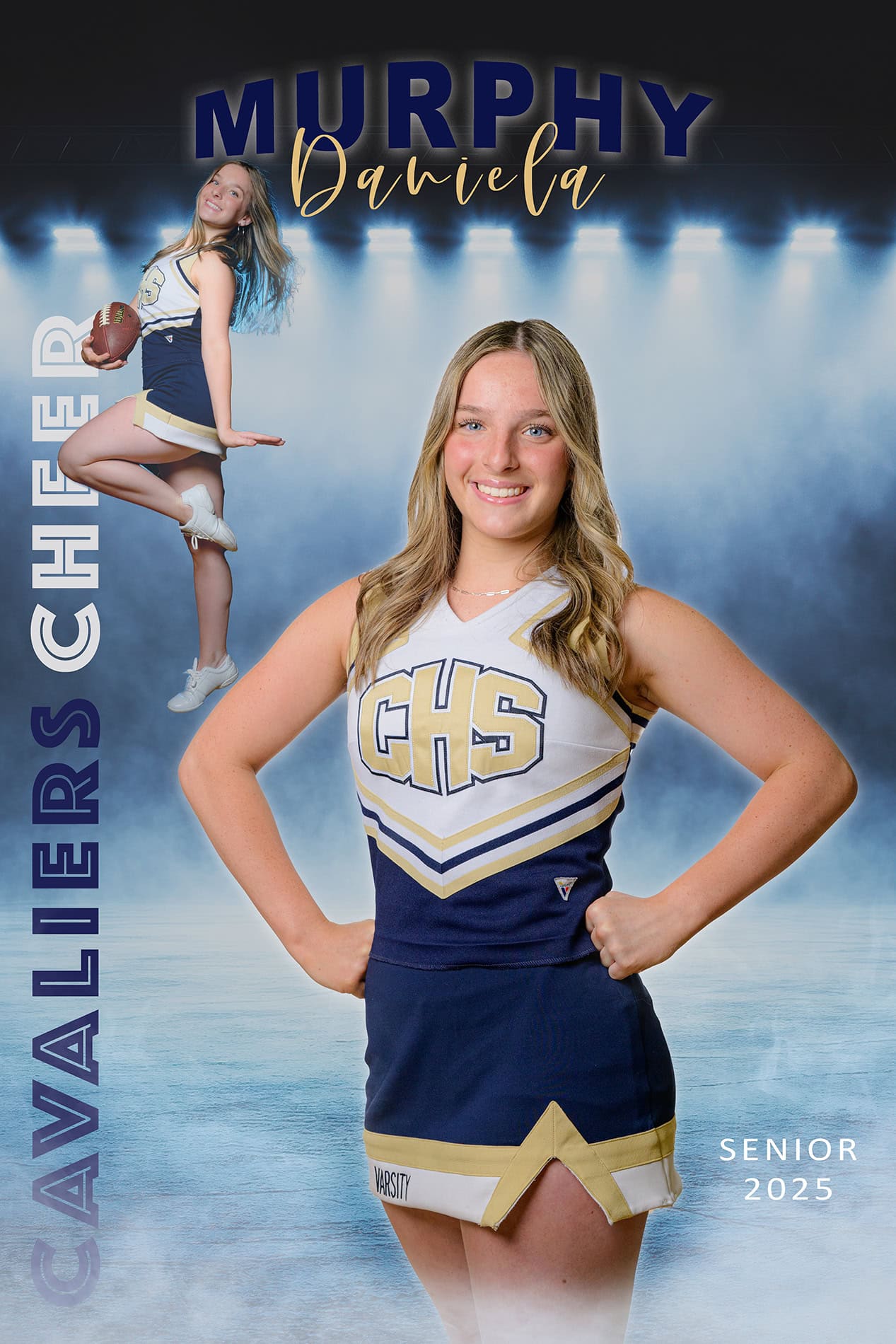 senior sports banner for charlotte cheerleader
