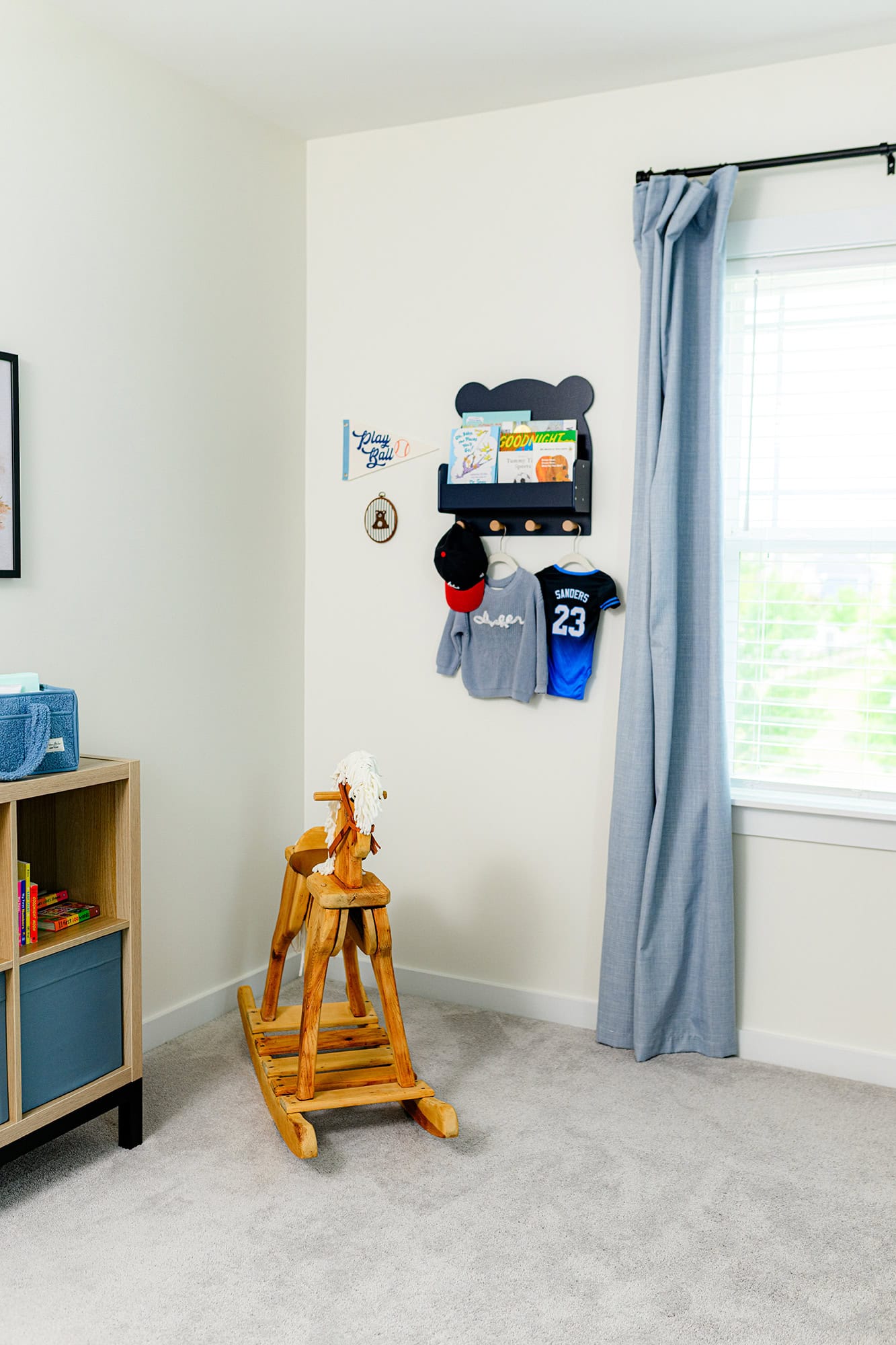 newborn baby boy's room during lifestyle newborn session 